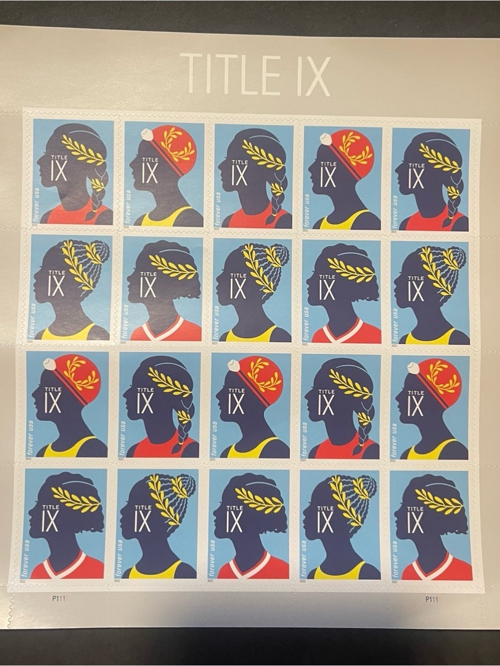 ONE TITLE IX (prohibiting sex-based discrimination) forever Stamp Sheet-